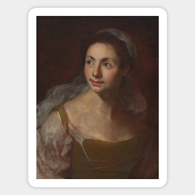 Portrait of a Girl by Francesco Solimena Sticker by Classic Art Stall